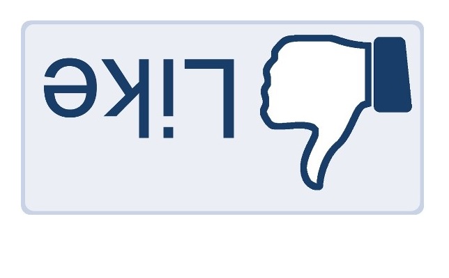 Upside down facebook logo